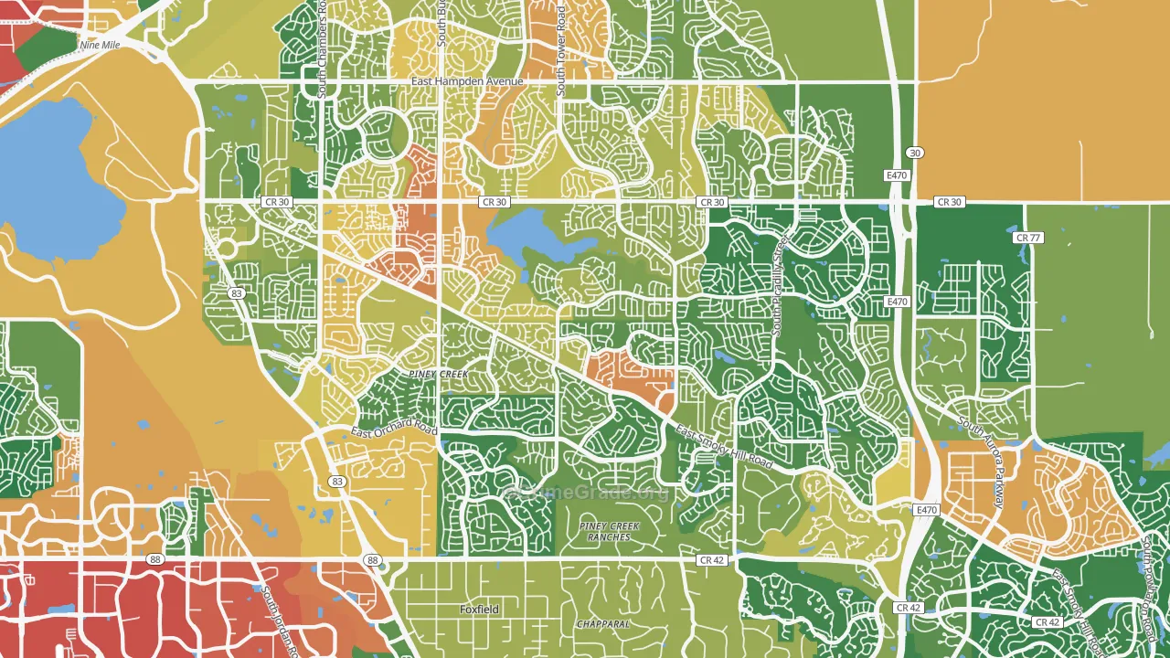 80015, CO Map of Theft Rates