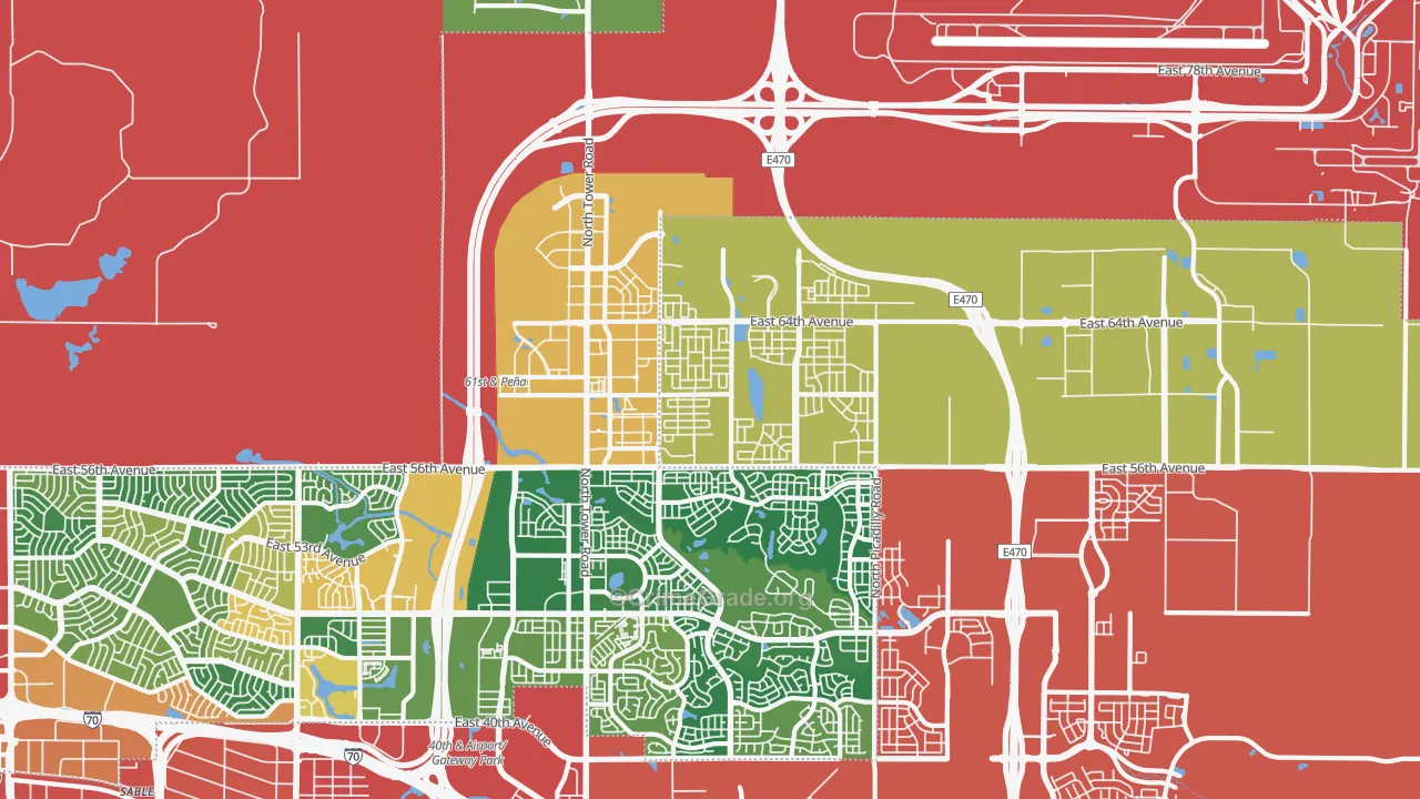 80019, CO Map of Theft Rates