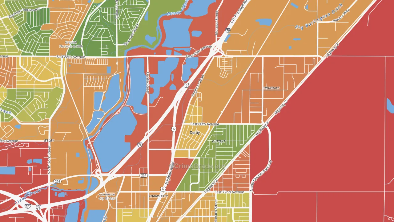 80024, CO Map of Theft Rates