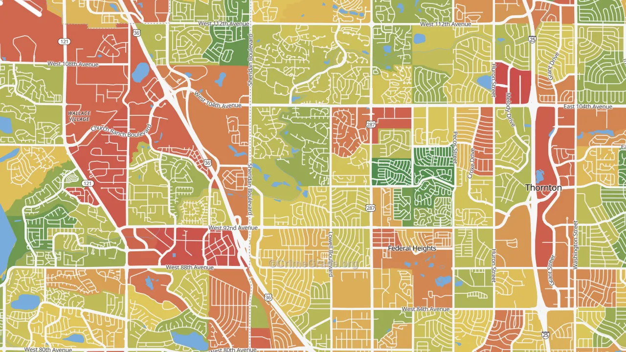 80031, CO Map of Theft Rates