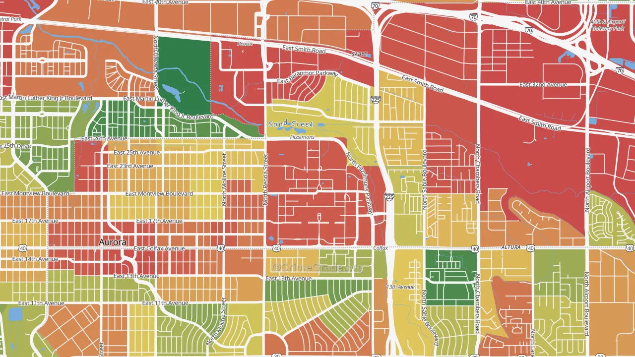 80045, CO Map of Theft Rates