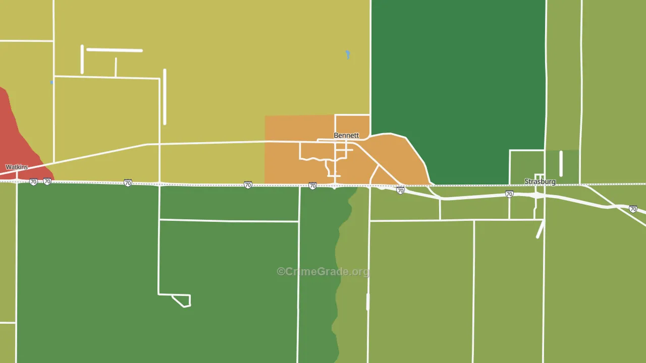 80102, CO Map of Theft Rates