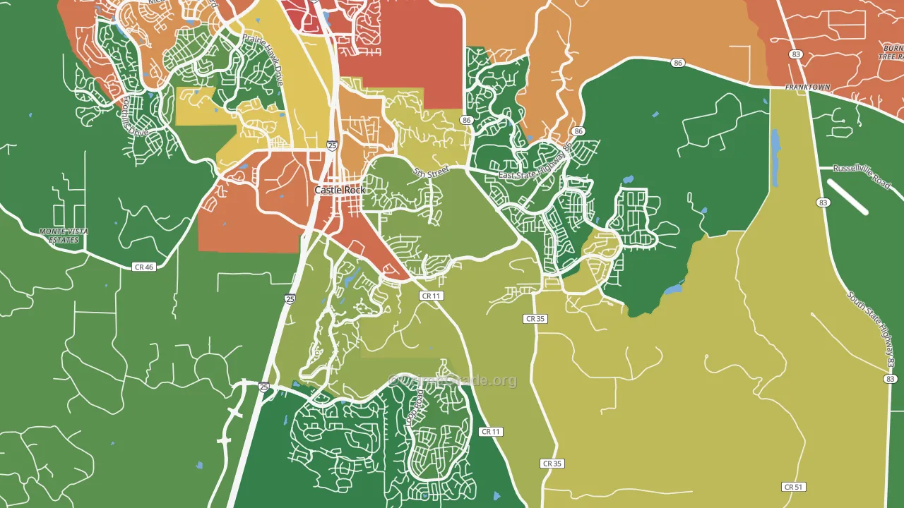 80104, CO Map of Theft Rates