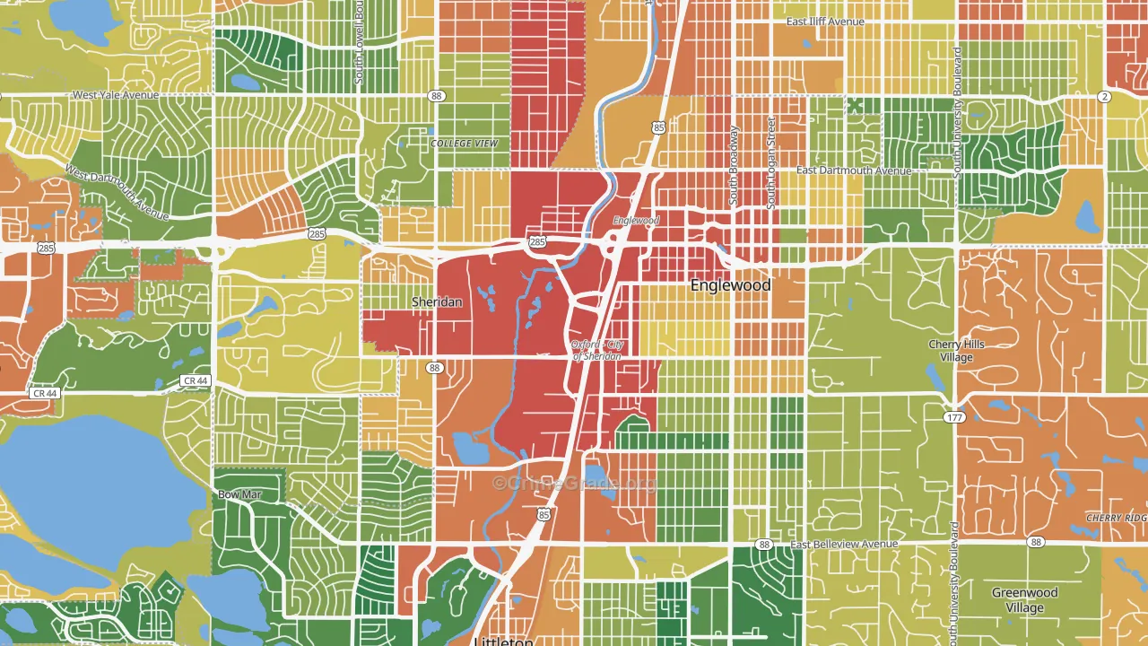 80110, CO Map of Theft Rates