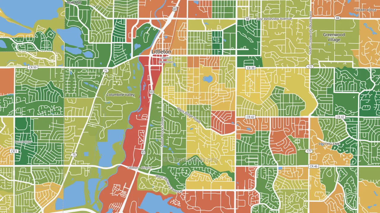 80120, CO Map of Theft Rates