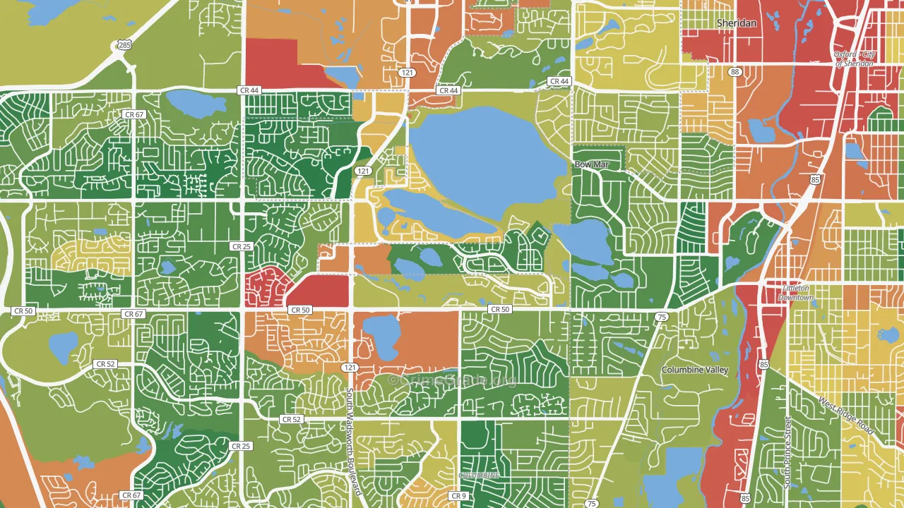 80123, CO Map of Theft Rates