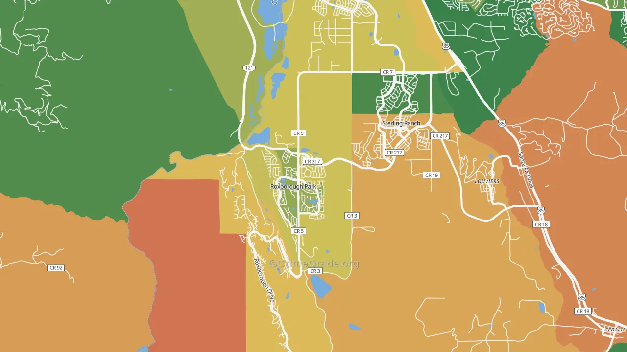 80125, CO Map of Theft Rates