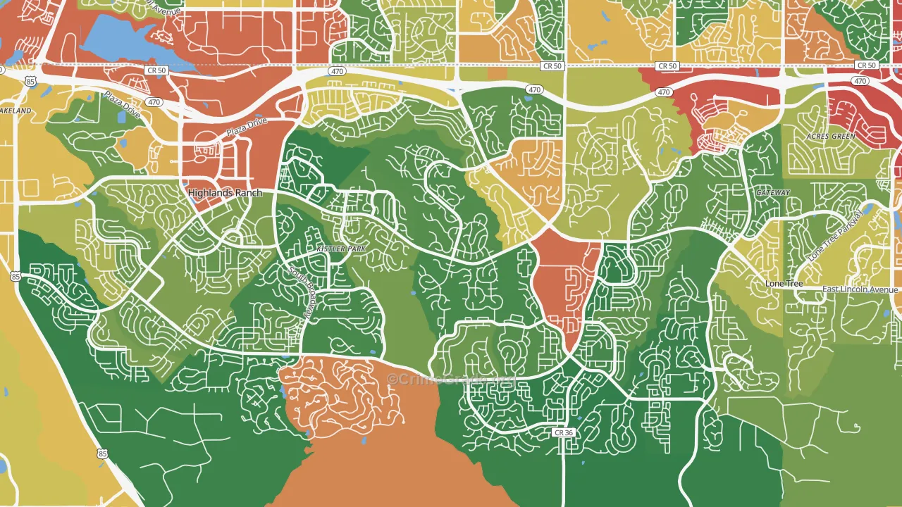 80126, CO Map of Theft Rates