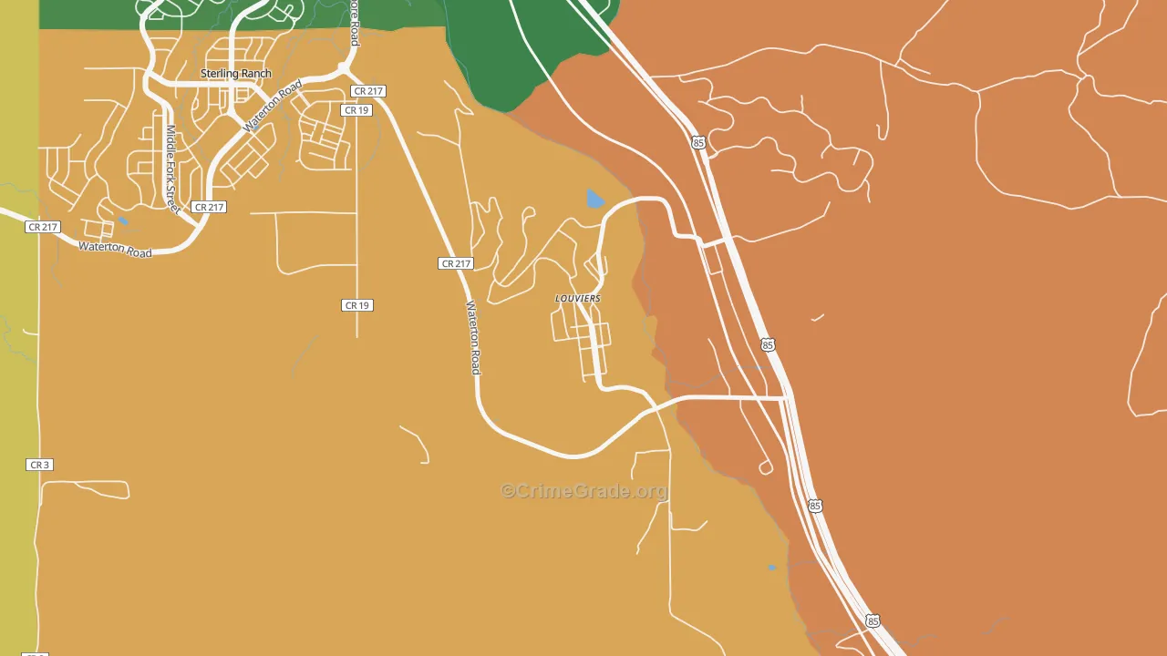 80131, CO Map of Theft Rates