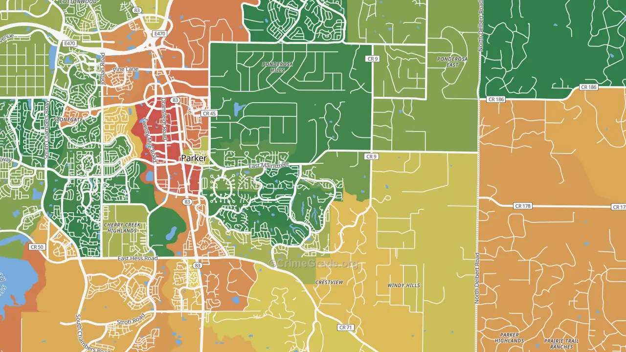 80138, CO Map of Theft Rates