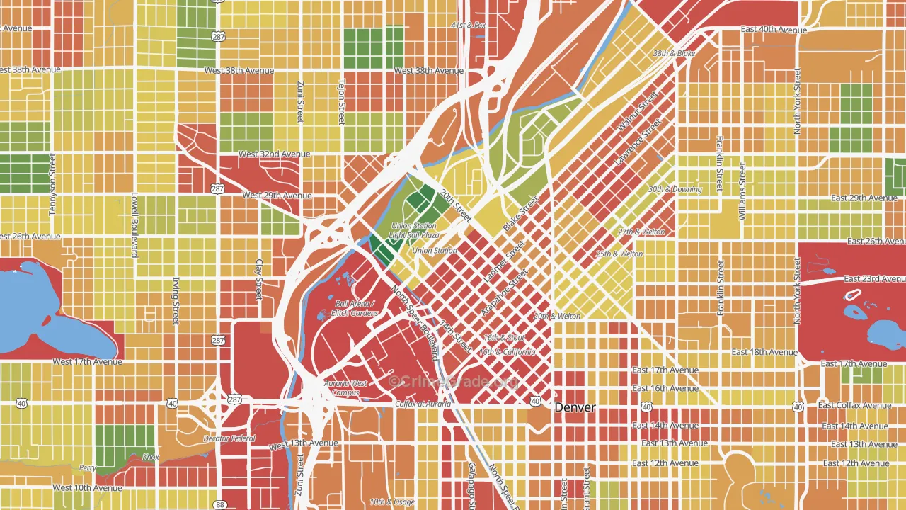 80202, CO Map of Theft Rates
