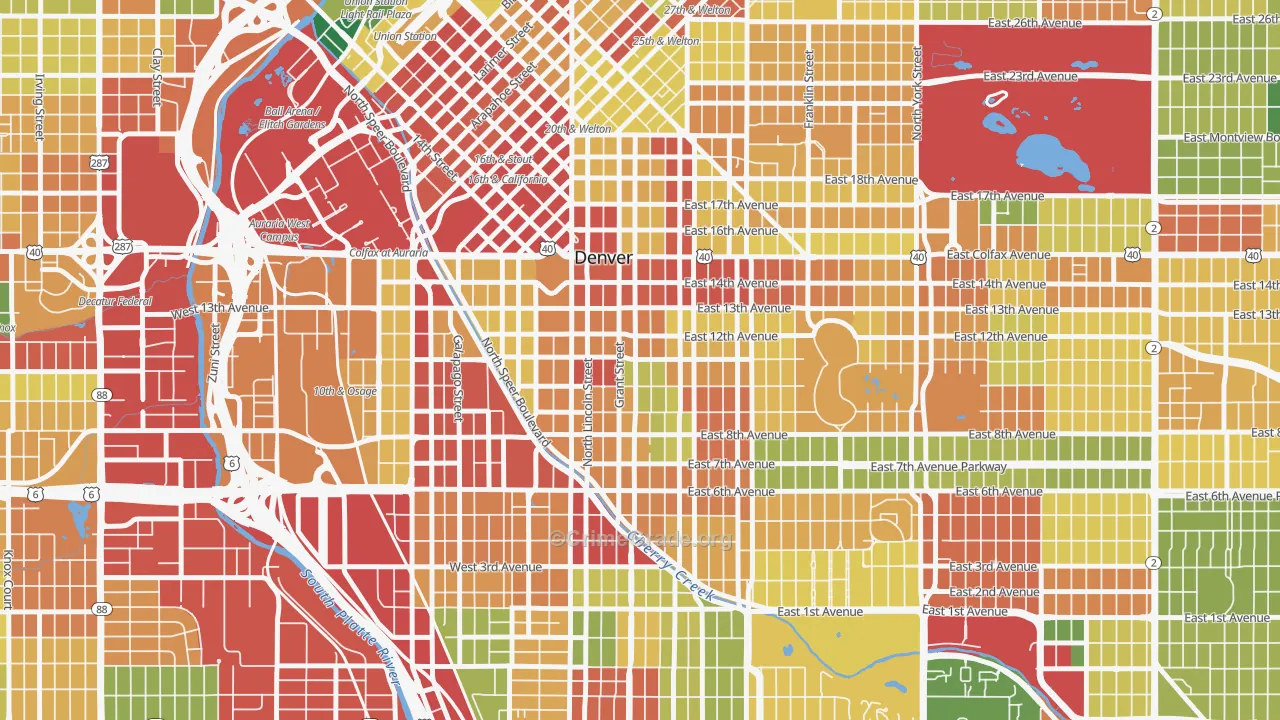 80203, CO Map of Theft Rates