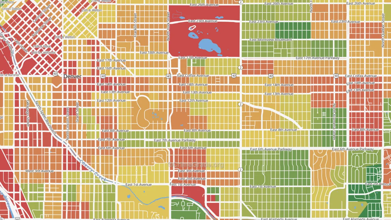 80206, CO Map of Theft Rates