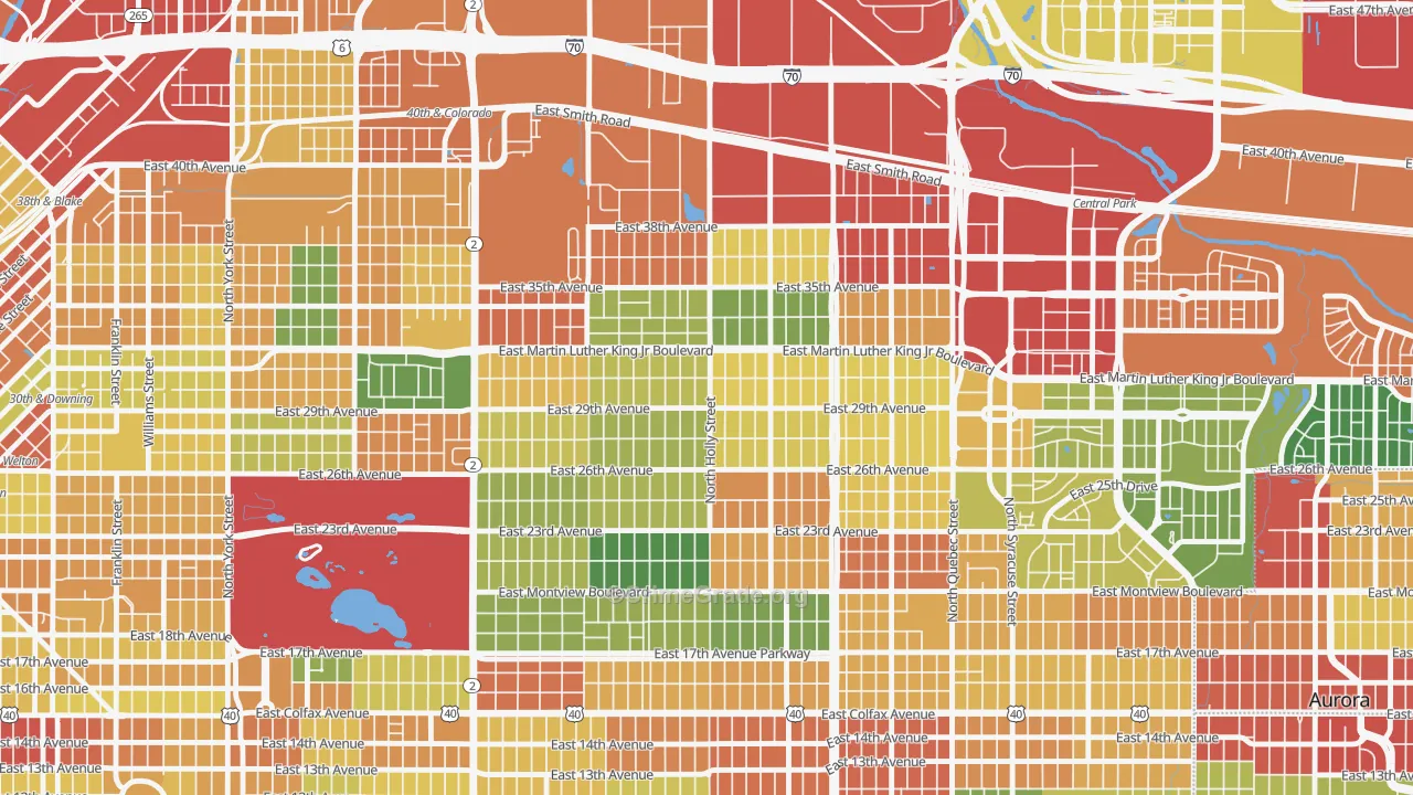 80207, CO Map of Theft Rates