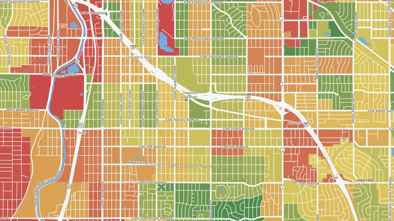 80208, CO Map of Theft Rates