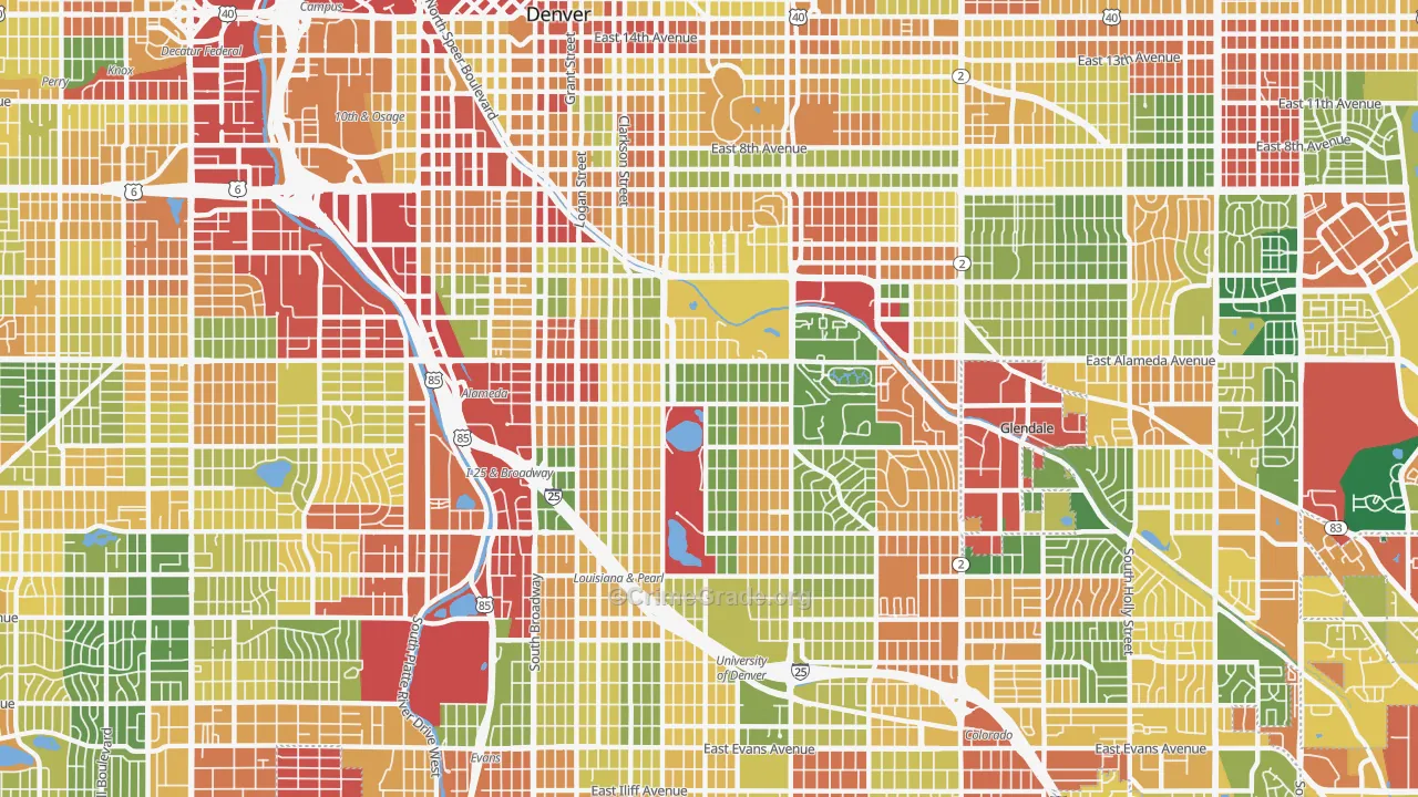 80209, CO Map of Theft Rates