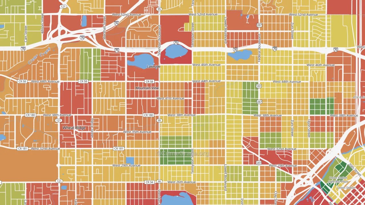 80212, CO Map of Theft Rates