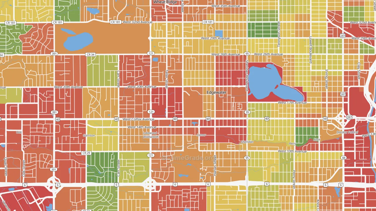 80214, CO Map of Theft Rates