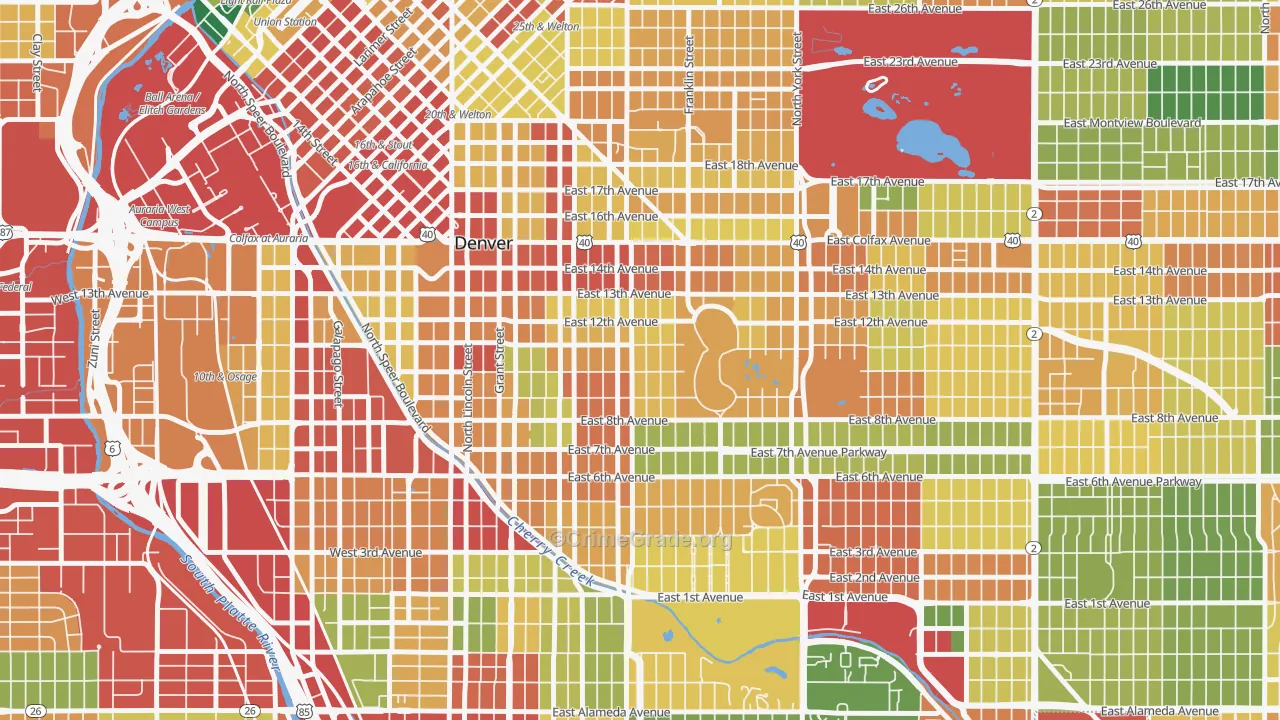 80218, CO Map of Theft Rates