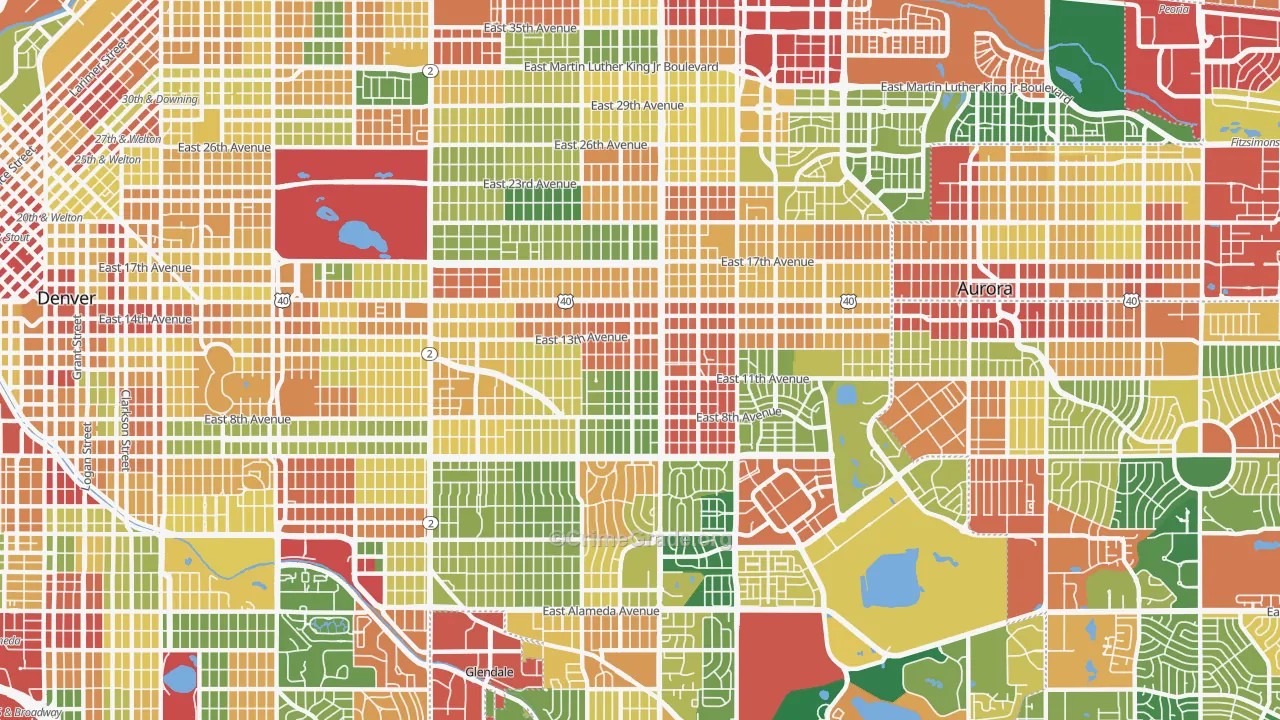 80220, CO Map of Theft Rates