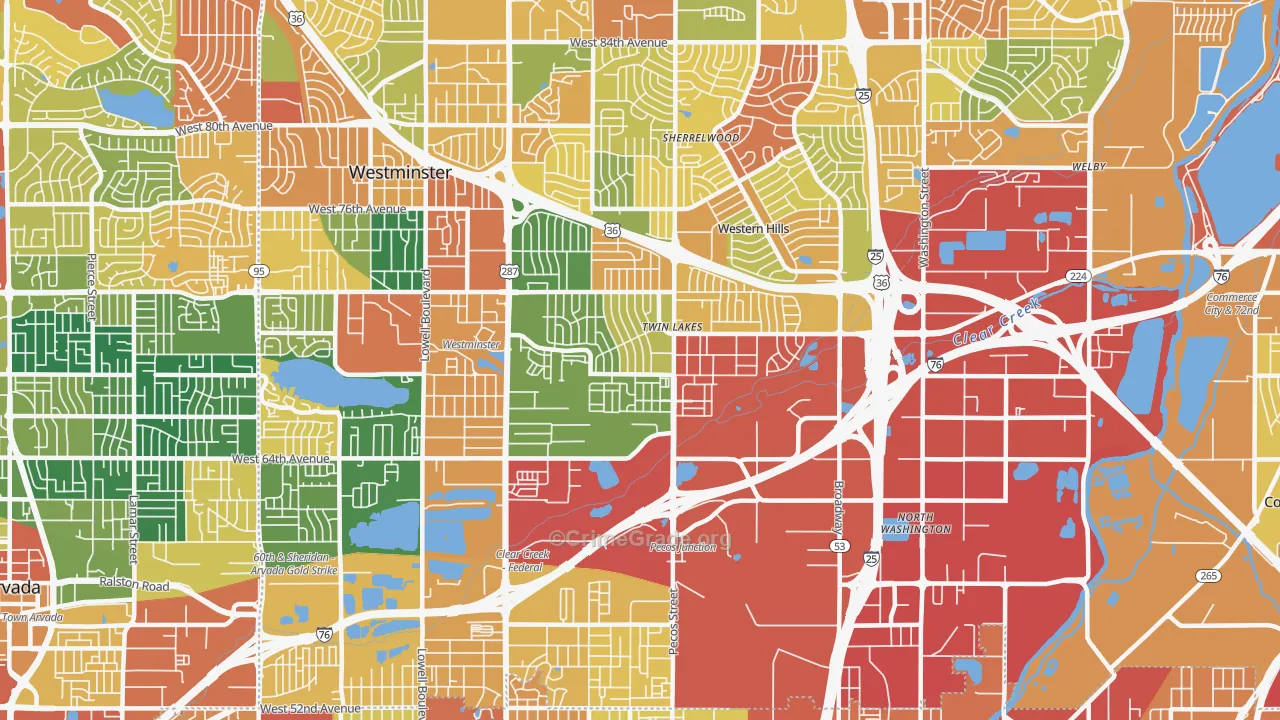 80221, CO Map of Theft Rates