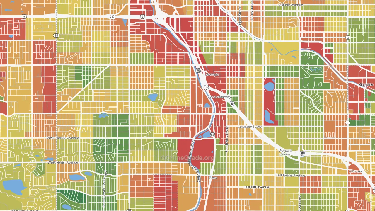 80223, CO Map of Theft Rates
