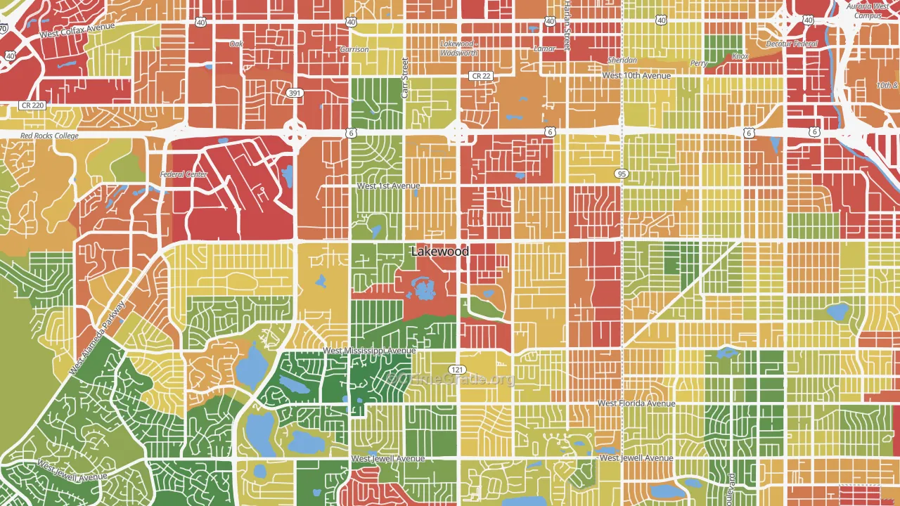 80226, CO Map of Theft Rates