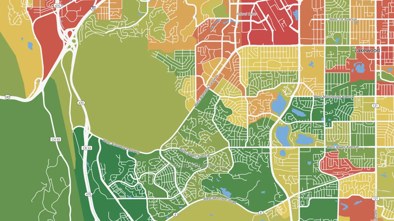 80228, CO Map of Theft Rates