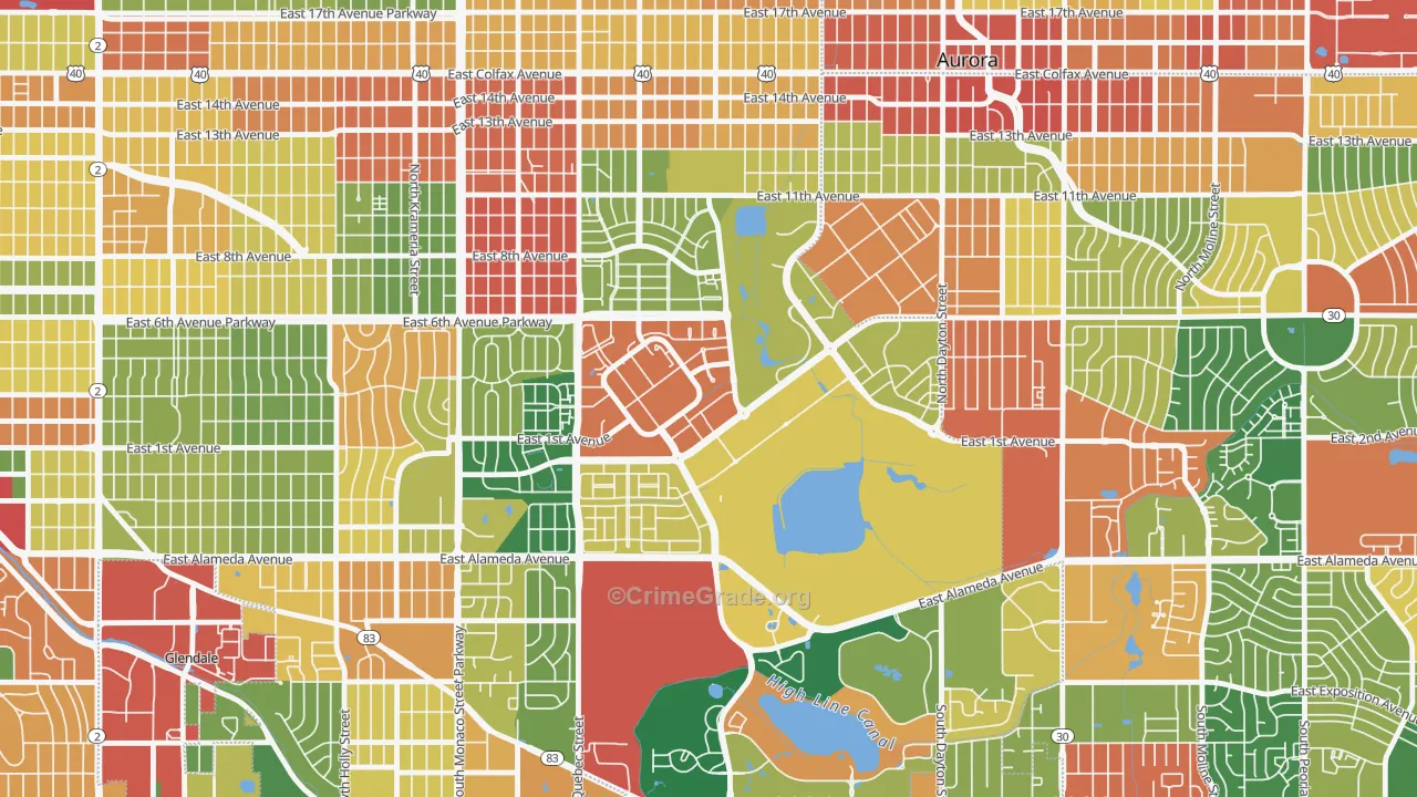 80230, CO Map of Theft Rates