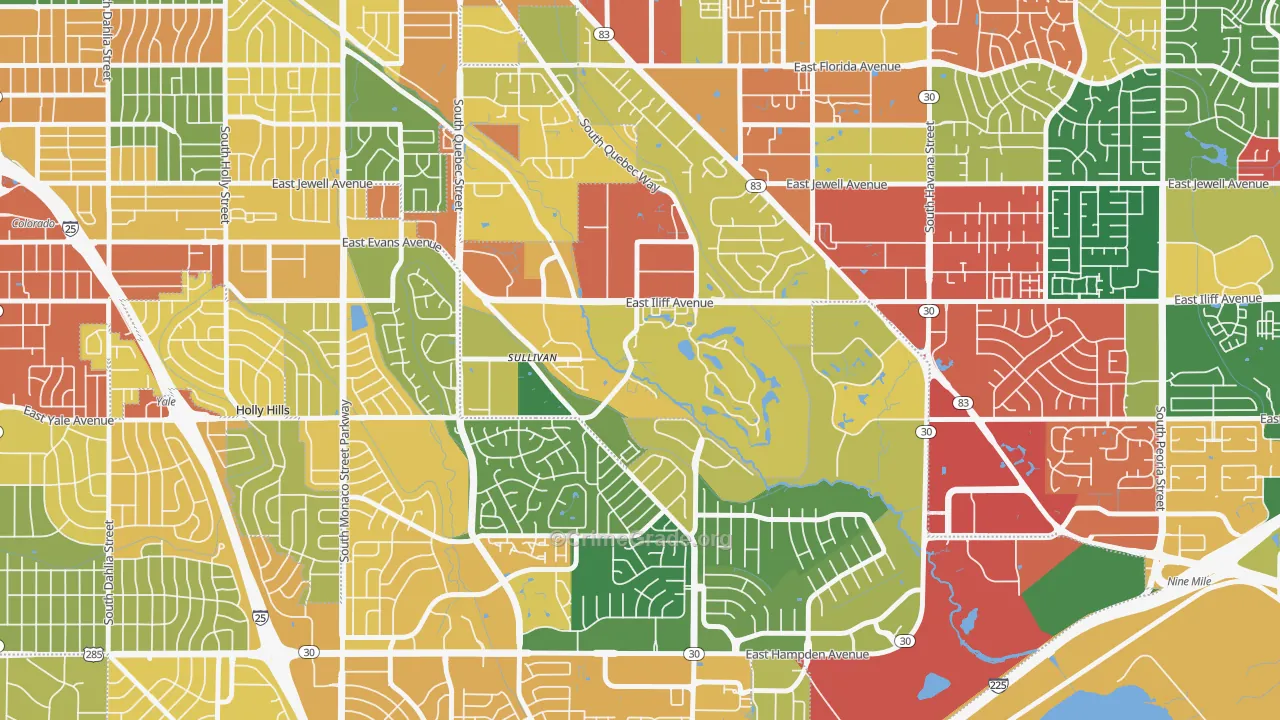 80231, CO Map of Theft Rates