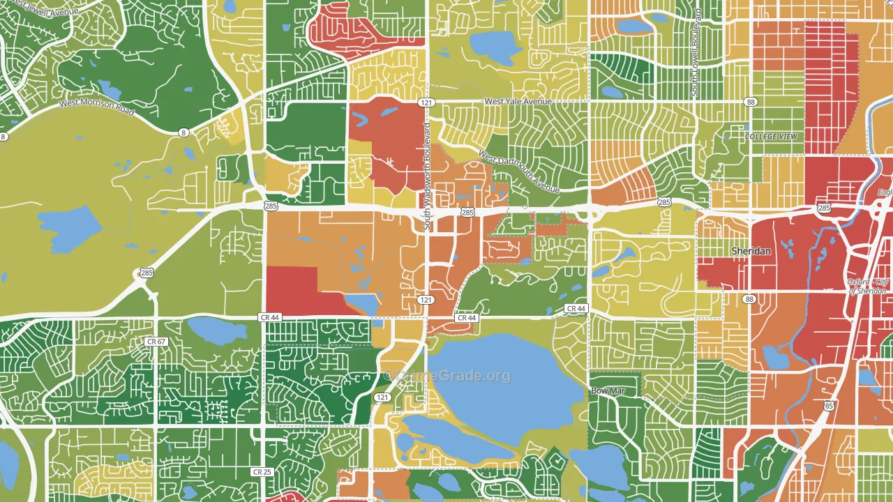 80235, CO Map of Theft Rates