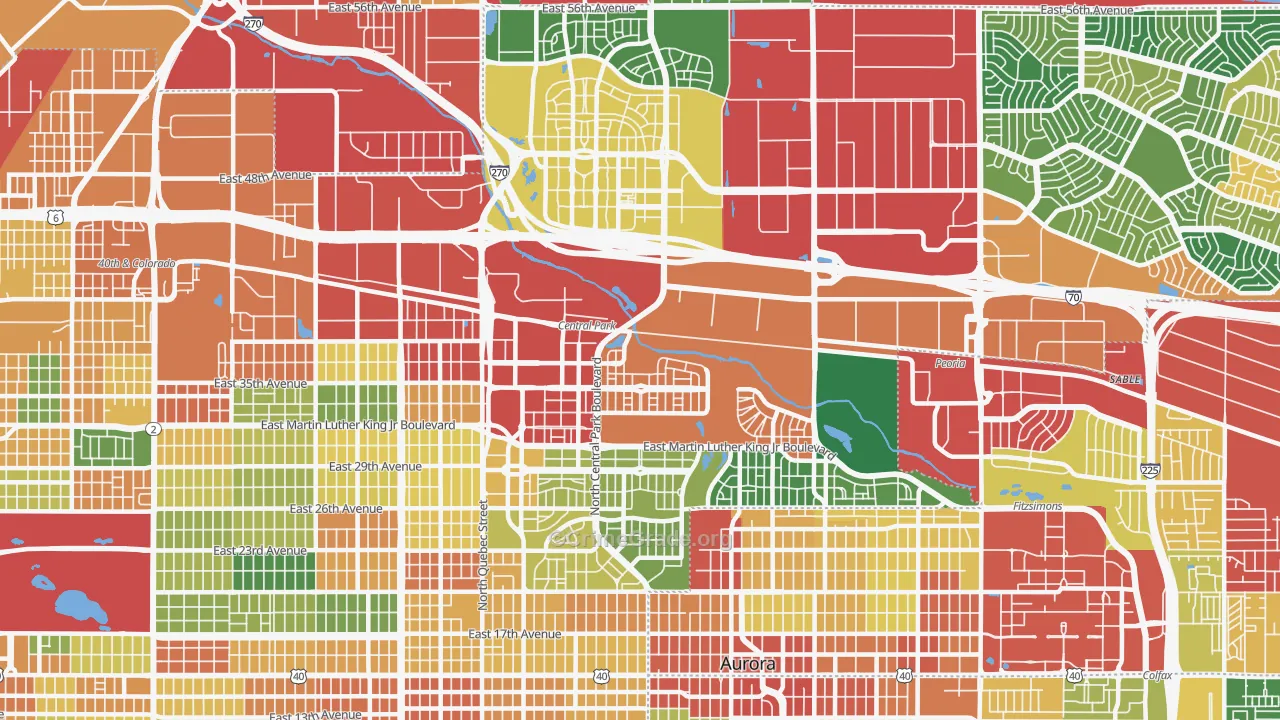80238, CO Map of Theft Rates