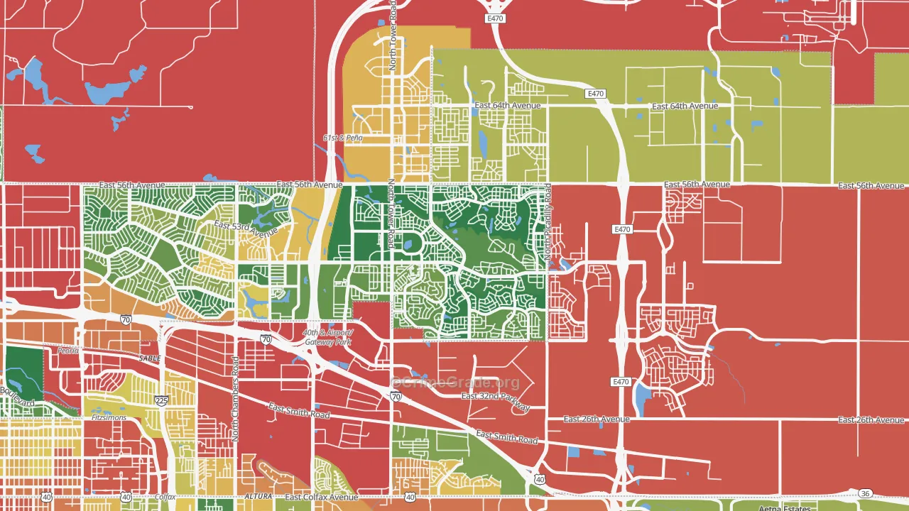 80249, CO Map of Theft Rates