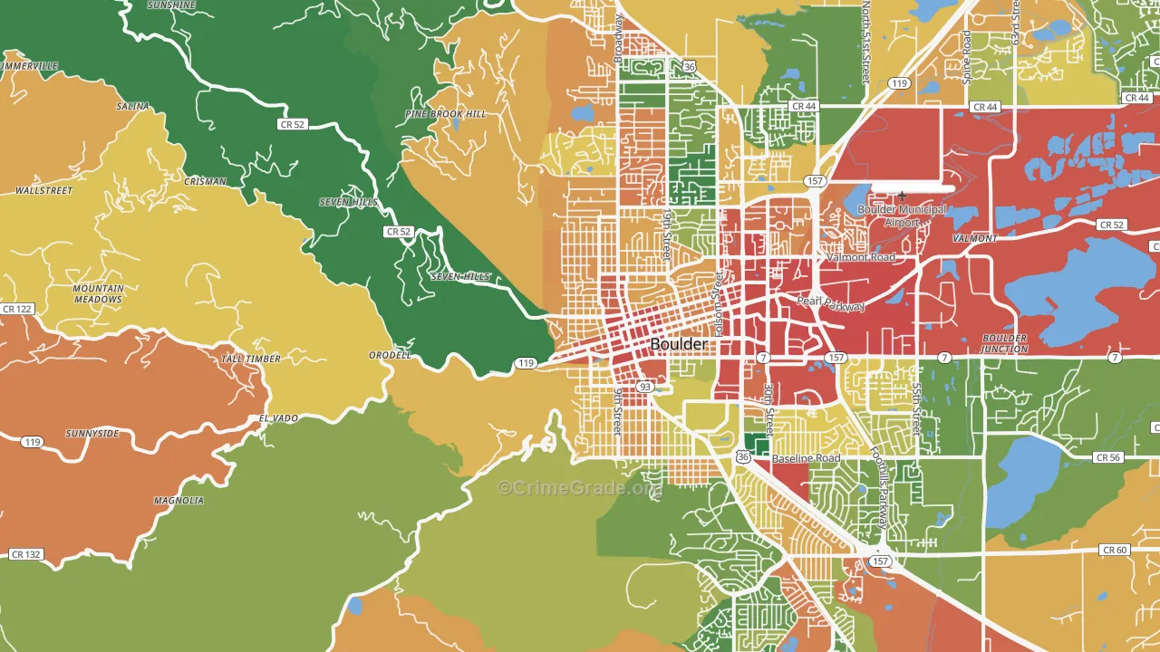 80302, CO Map of Theft Rates