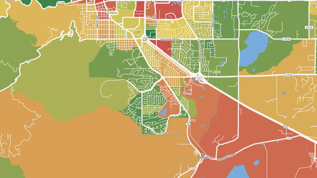 80305, CO Map of Theft Rates