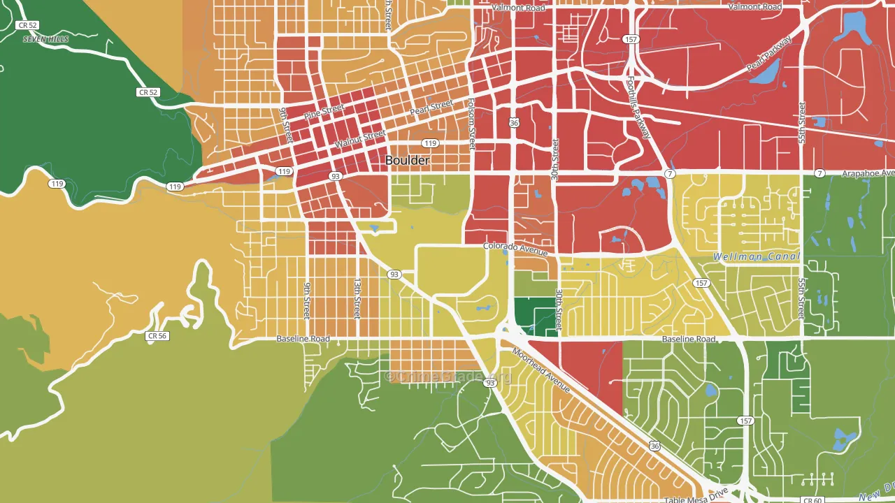 80309, CO Map of Theft Rates