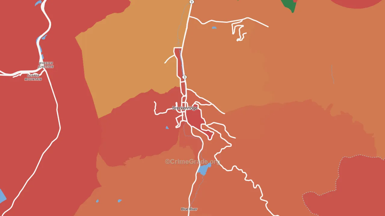 80424, CO Map of Theft Rates