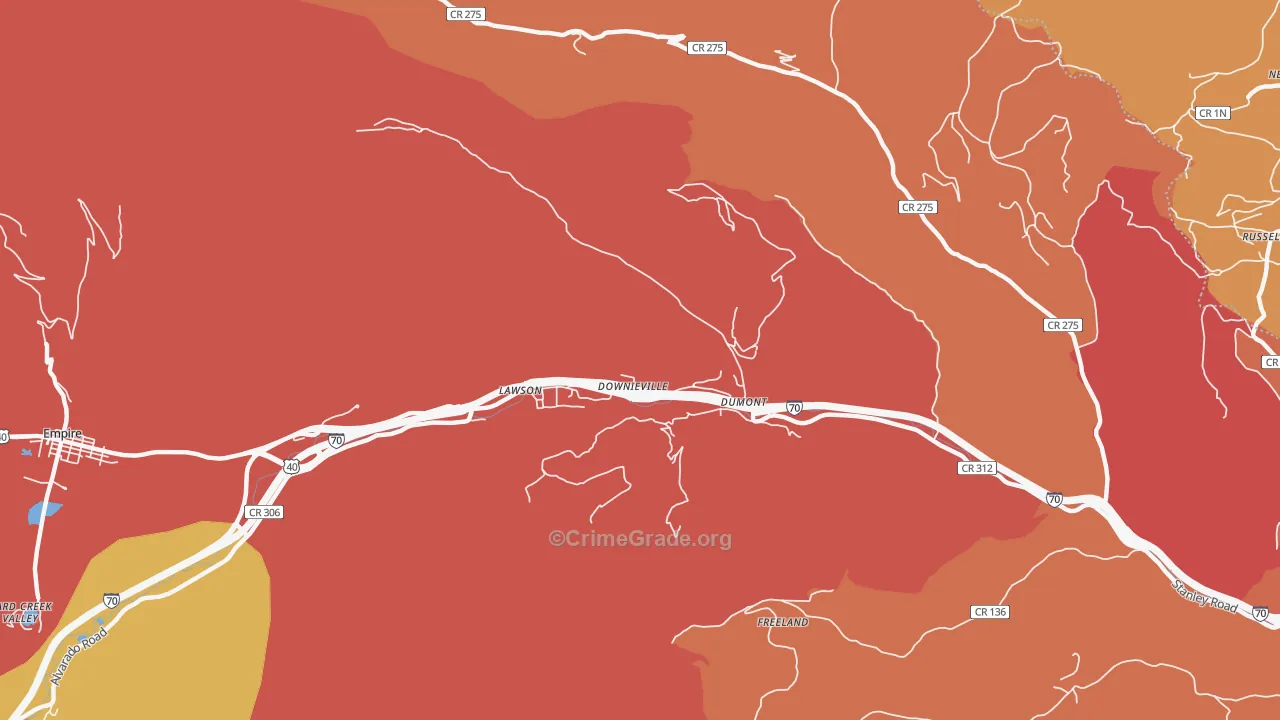 80436, CO Map of Theft Rates
