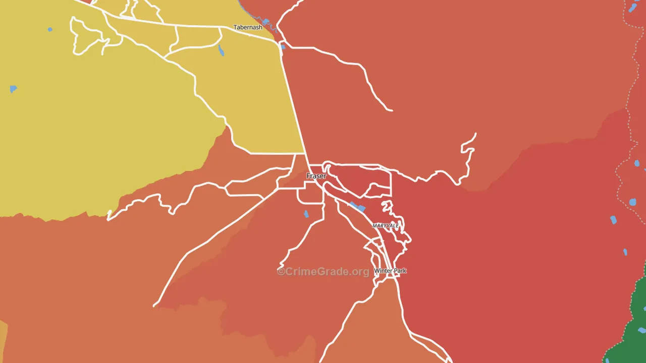 80442, CO Map of Theft Rates