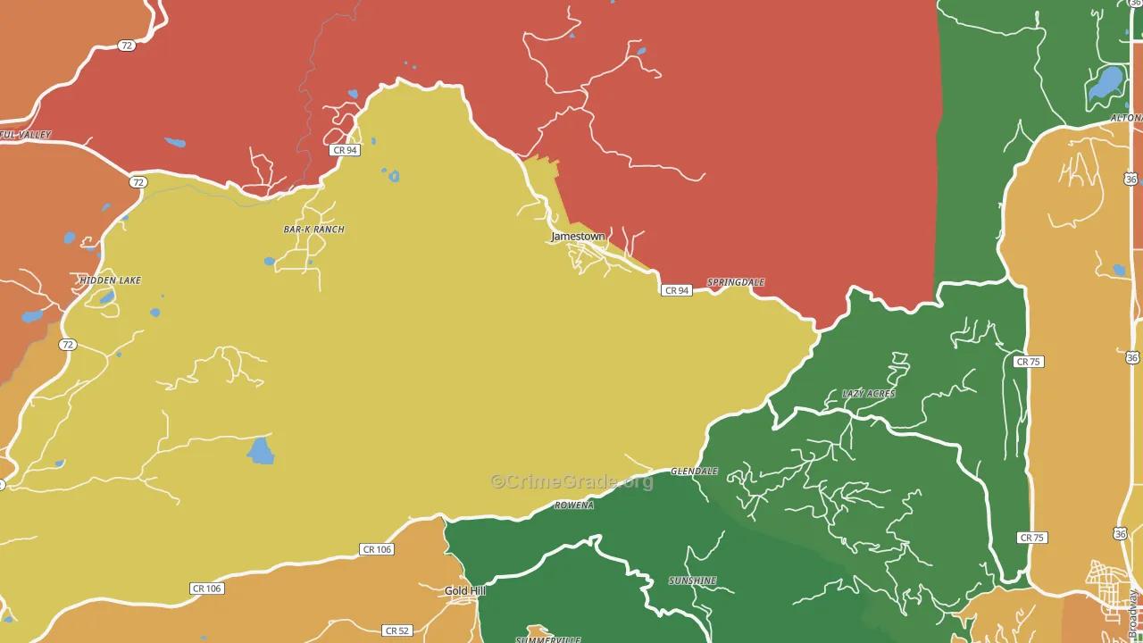80455, CO Map of Theft Rates