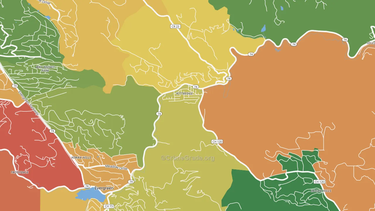 80457, CO Map of Theft Rates