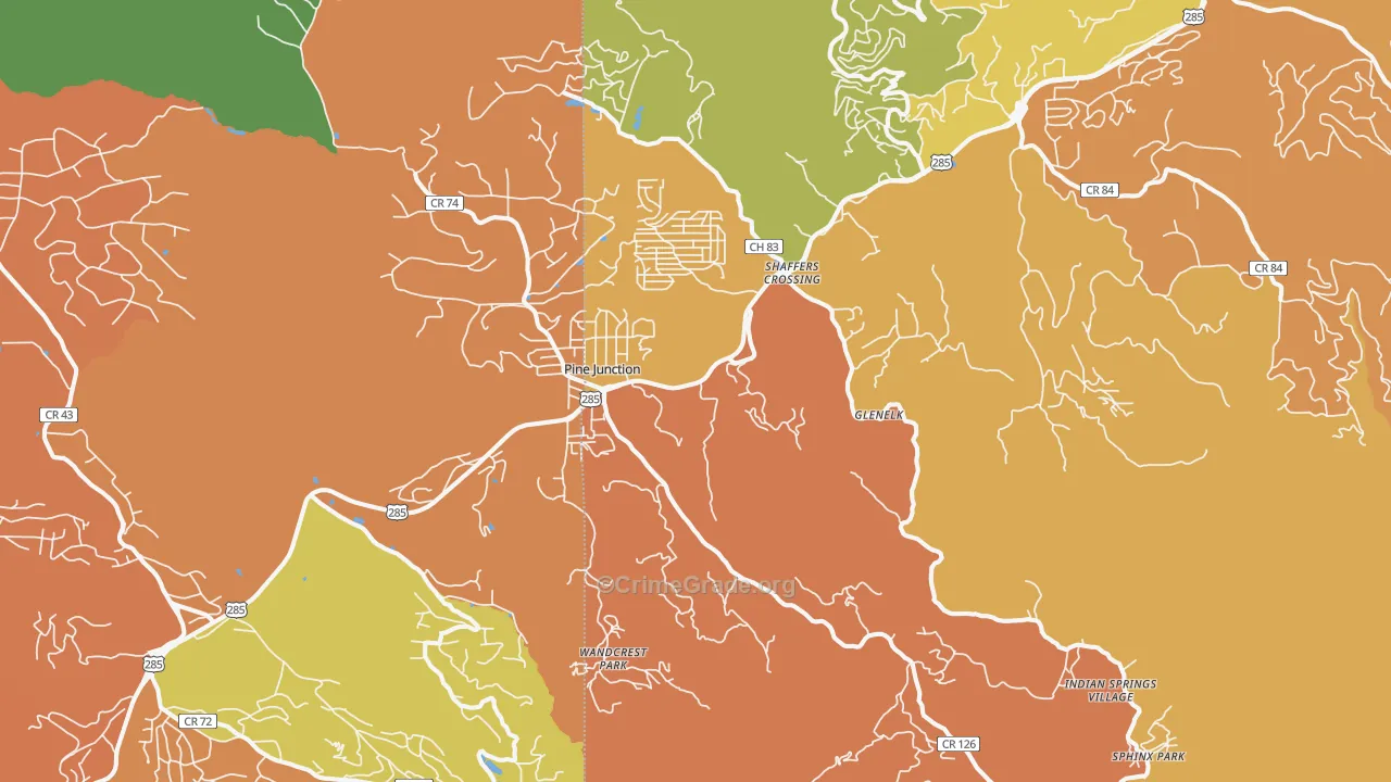 80470, CO Map of Theft Rates
