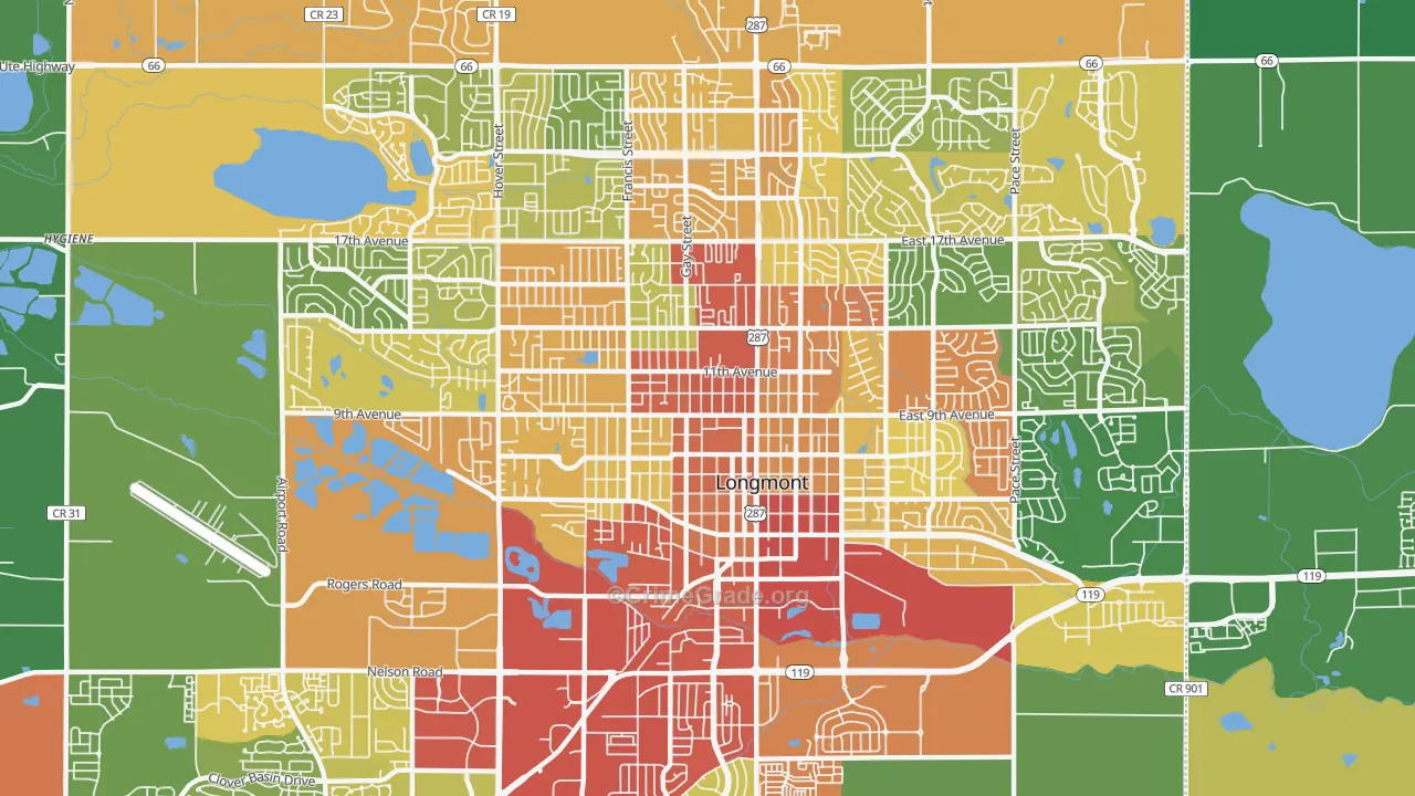 80501, CO Map of Theft Rates