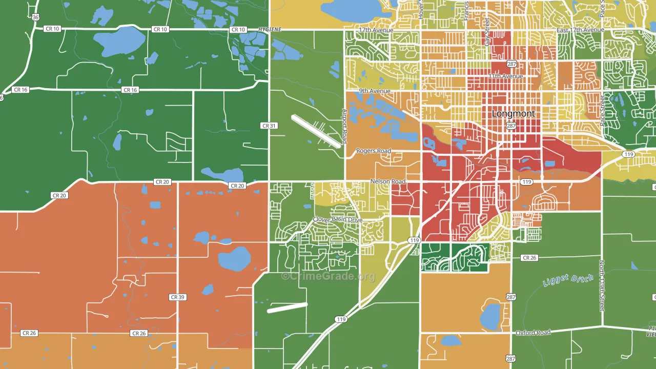 80503, CO Map of Theft Rates