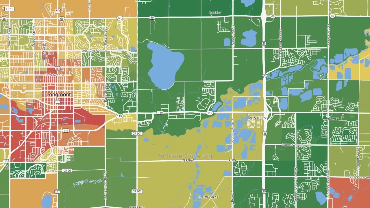 80504, CO Map of Theft Rates