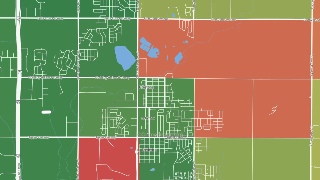 80520, CO Map of Theft Rates