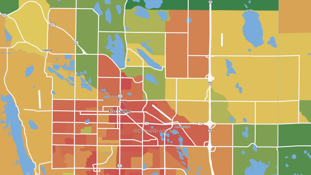 80524, CO Map of Theft Rates