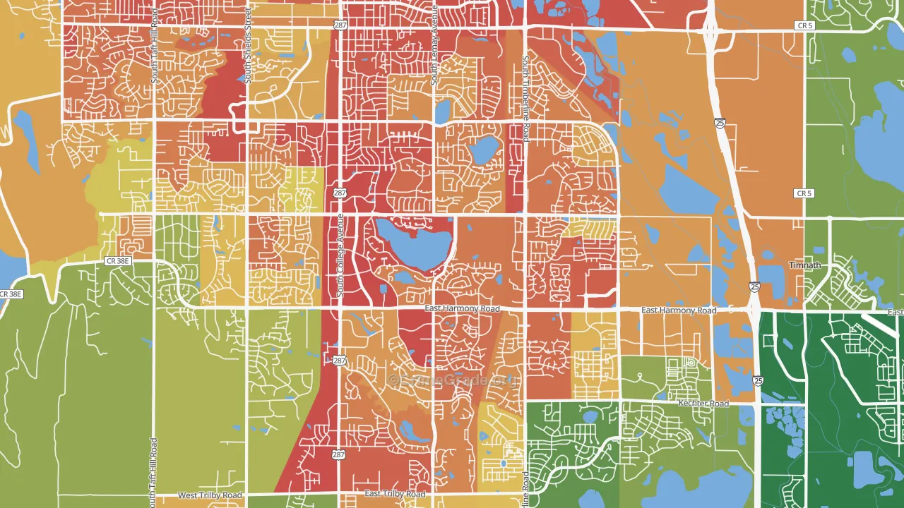 80525, CO Map of Theft Rates