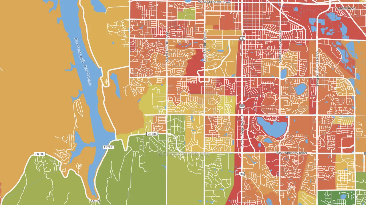 80526, CO Map of Theft Rates