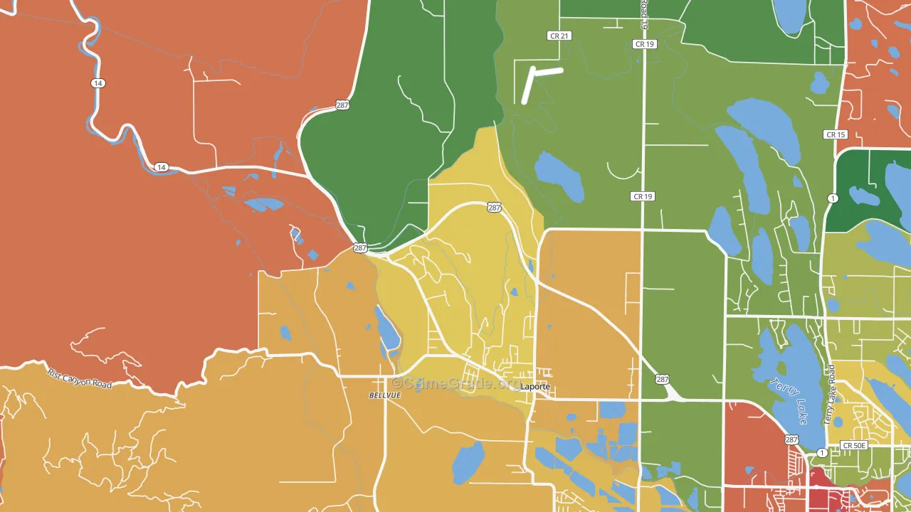 80535, CO Map of Theft Rates